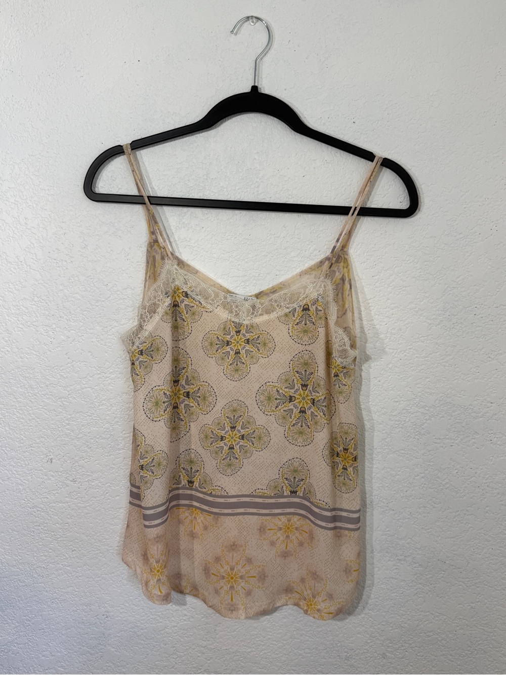 Zara Woman Collection Sheer Floral Lace Cami Top Y2K Boho Size S